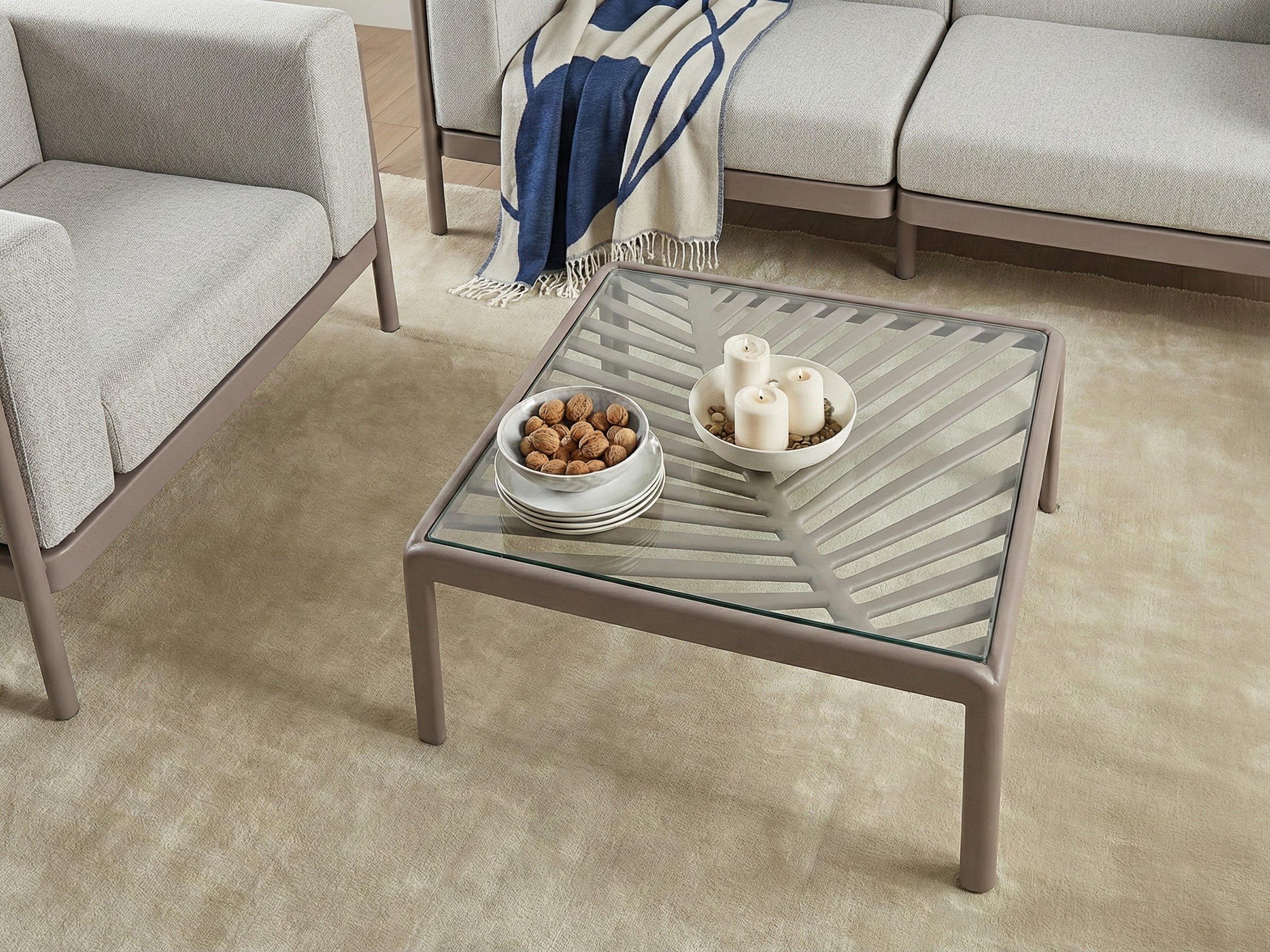 Tuin salontafel FERRETTI 69 cm 69 cm Taupe
