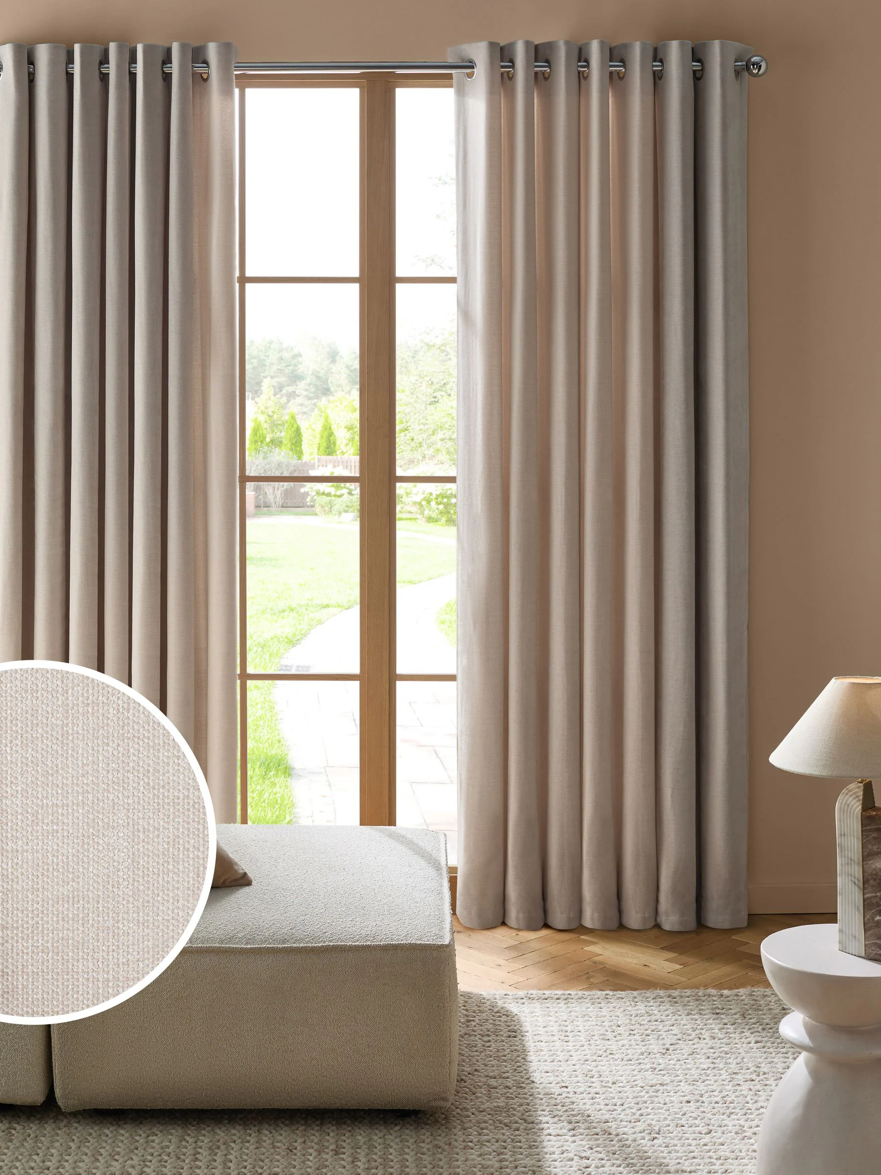 Fine Chenille Eyelet Curtains