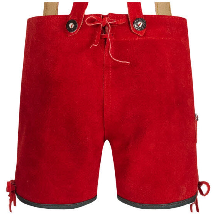 Nübler Kinderlederhose kurz Reddi Rot