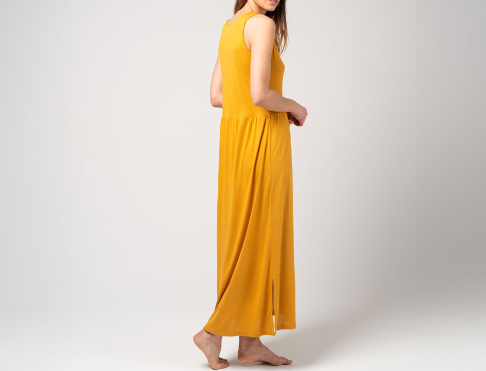 Robe safran-Tout en nuances