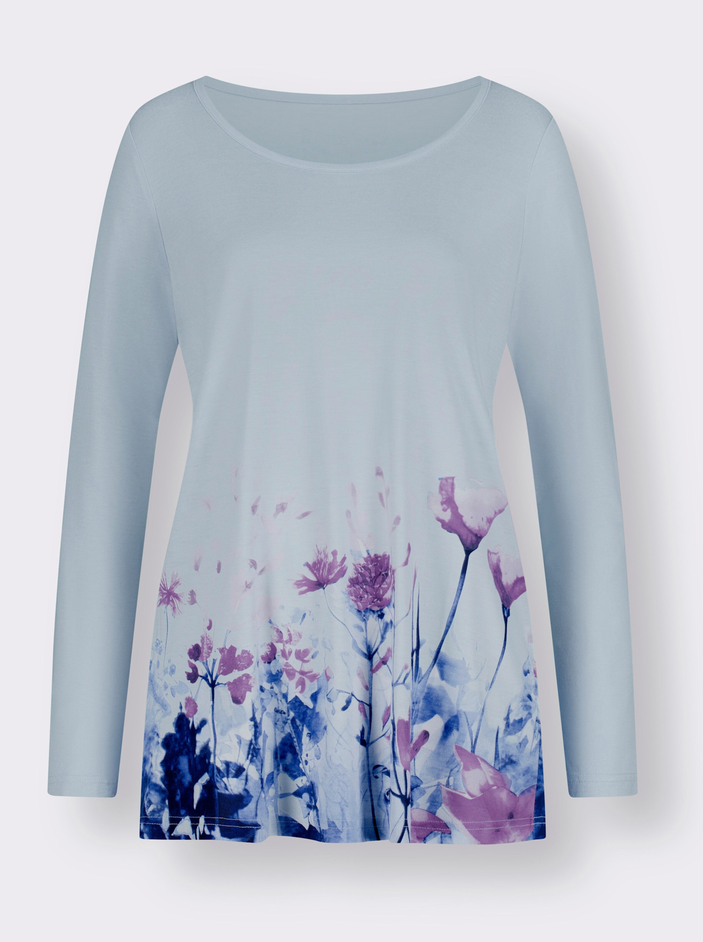 Langarmshirt in leichter A-Linie