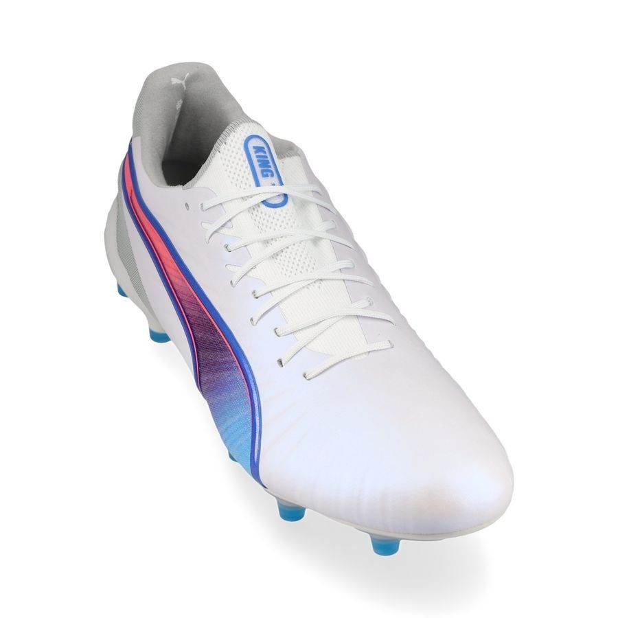 PUMA King Ultimate FG/AG Formula - Blanc/Bleu/Flat Light Gray/Crépuscule