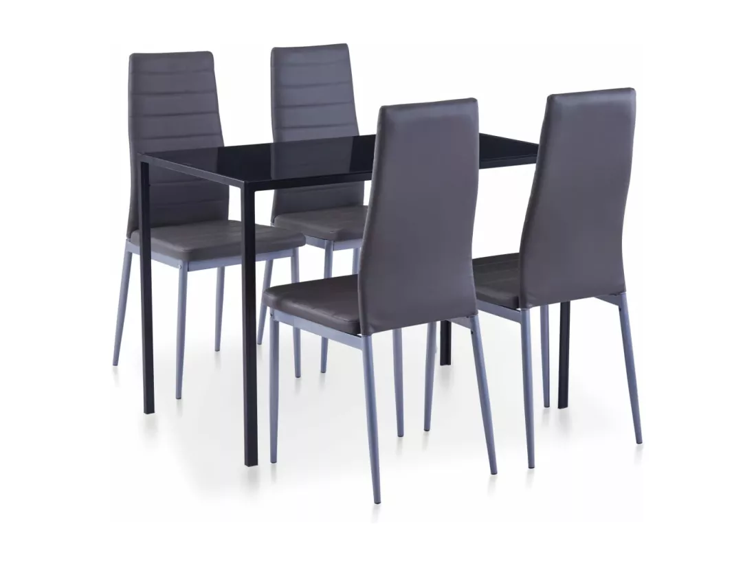 Mobilier de salle à manger 5 pcs Gris