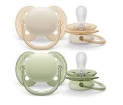 Philips Avent SCF091/05 Ultra Soft-sutter, 0-6 måneder, 2 stk, neutral