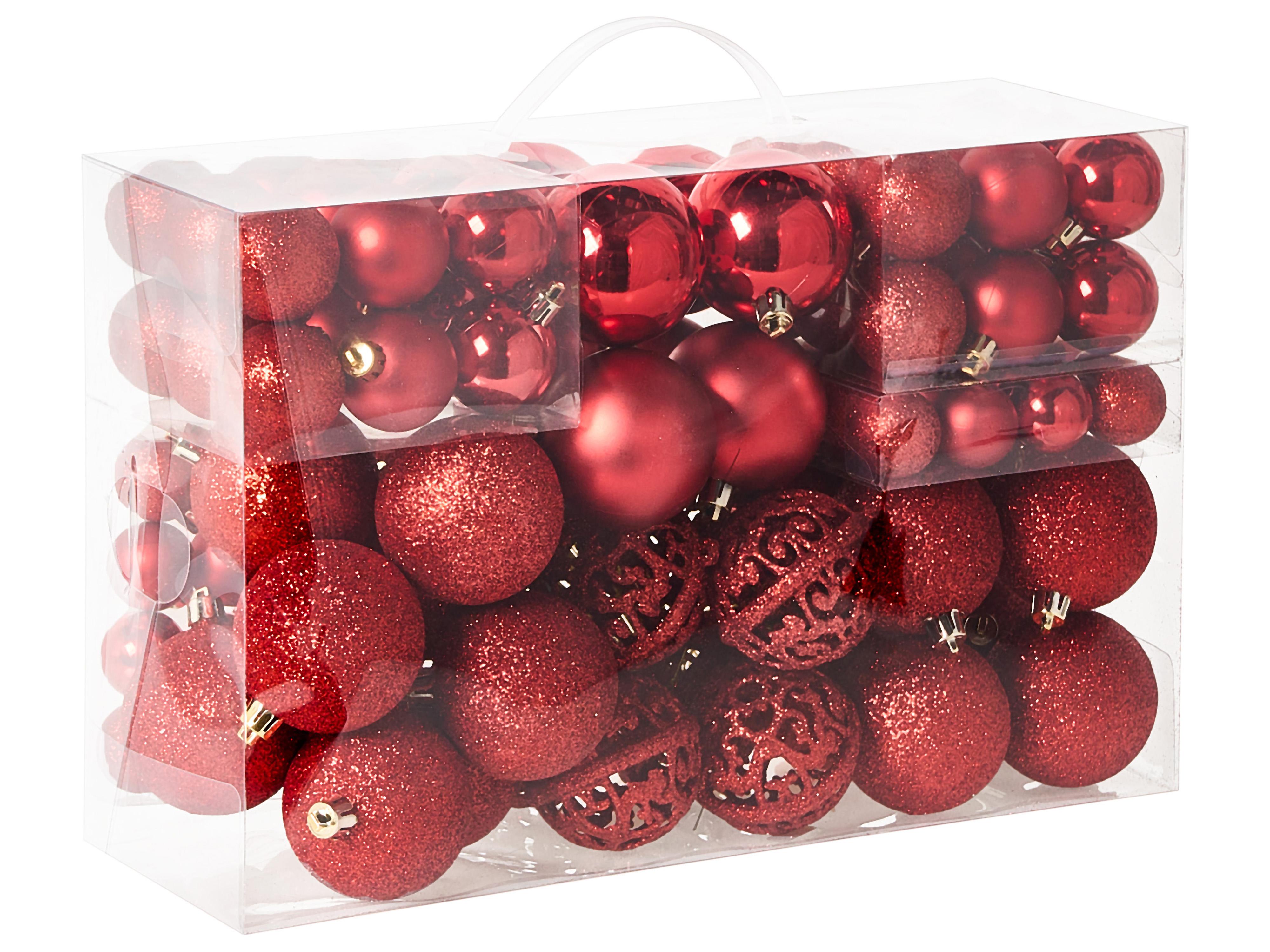 Set van 100 kerstballen VANERN Rood