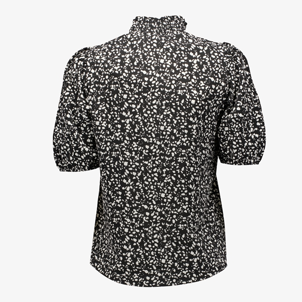 TwoDay dames blouse zwart met witte print