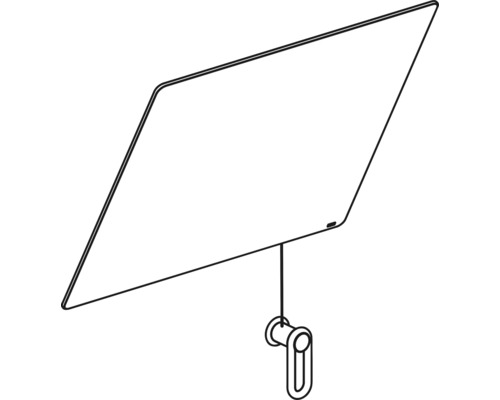 Kristallen spiegel Hewi 801 60 x 54 cm wit