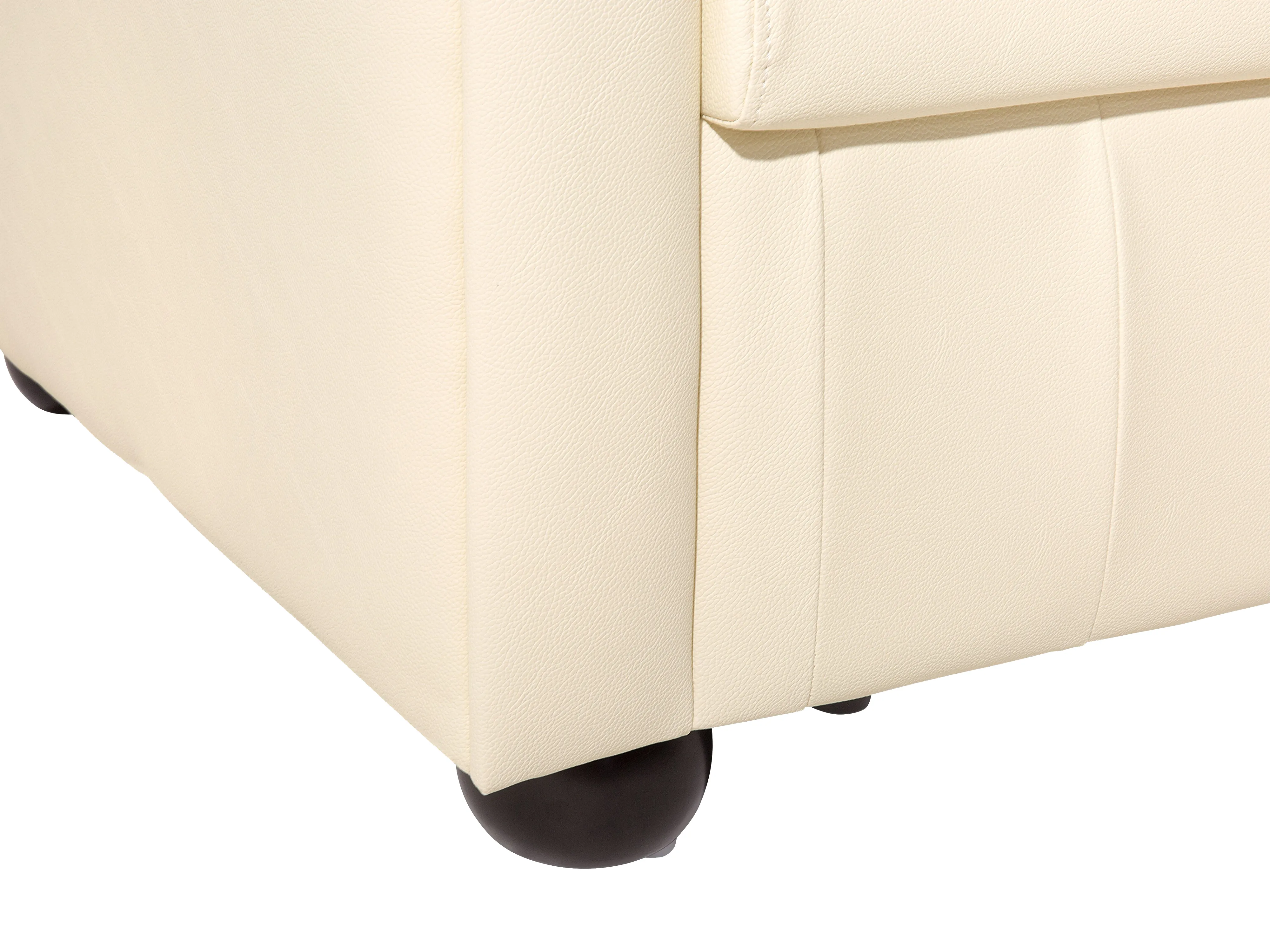 Bank 3-zits CHESTERFIELD Leer Lichtbeige