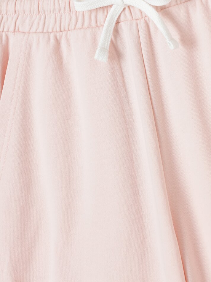Bermuda básica de pelúcia - Rosa Pastel