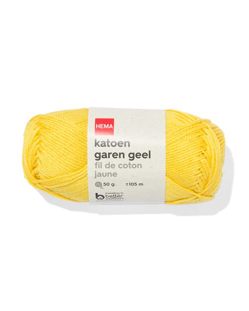 fil de coton jaune 50g 105m