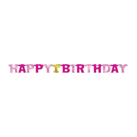 amscan Partykette 1st Birthday pink