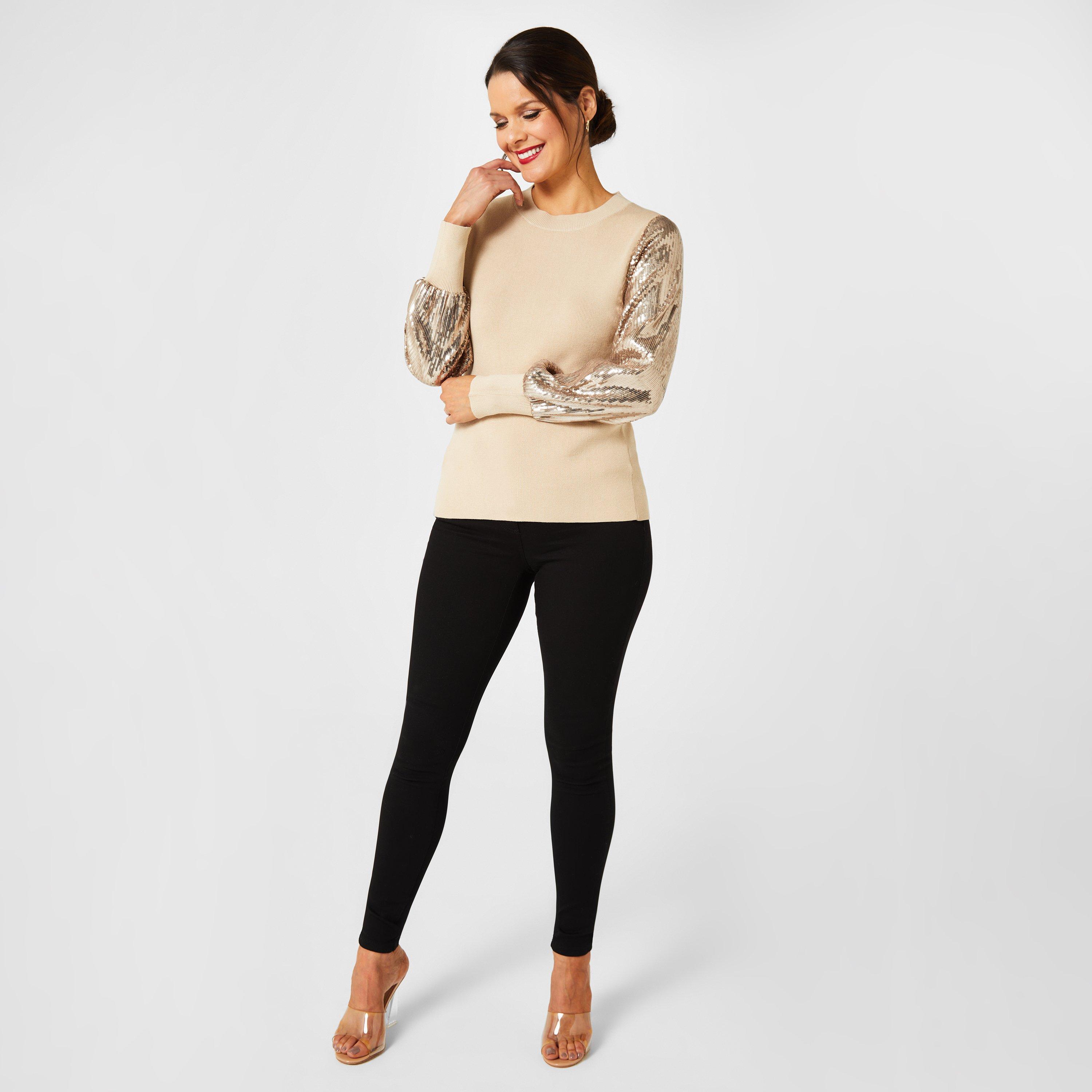 Biba Sequin Sleeve Jumper