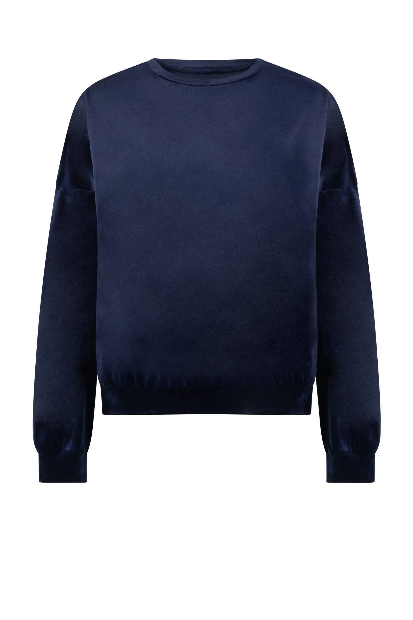 Hunkemöller fluwelen pyjamatop donkerblauw