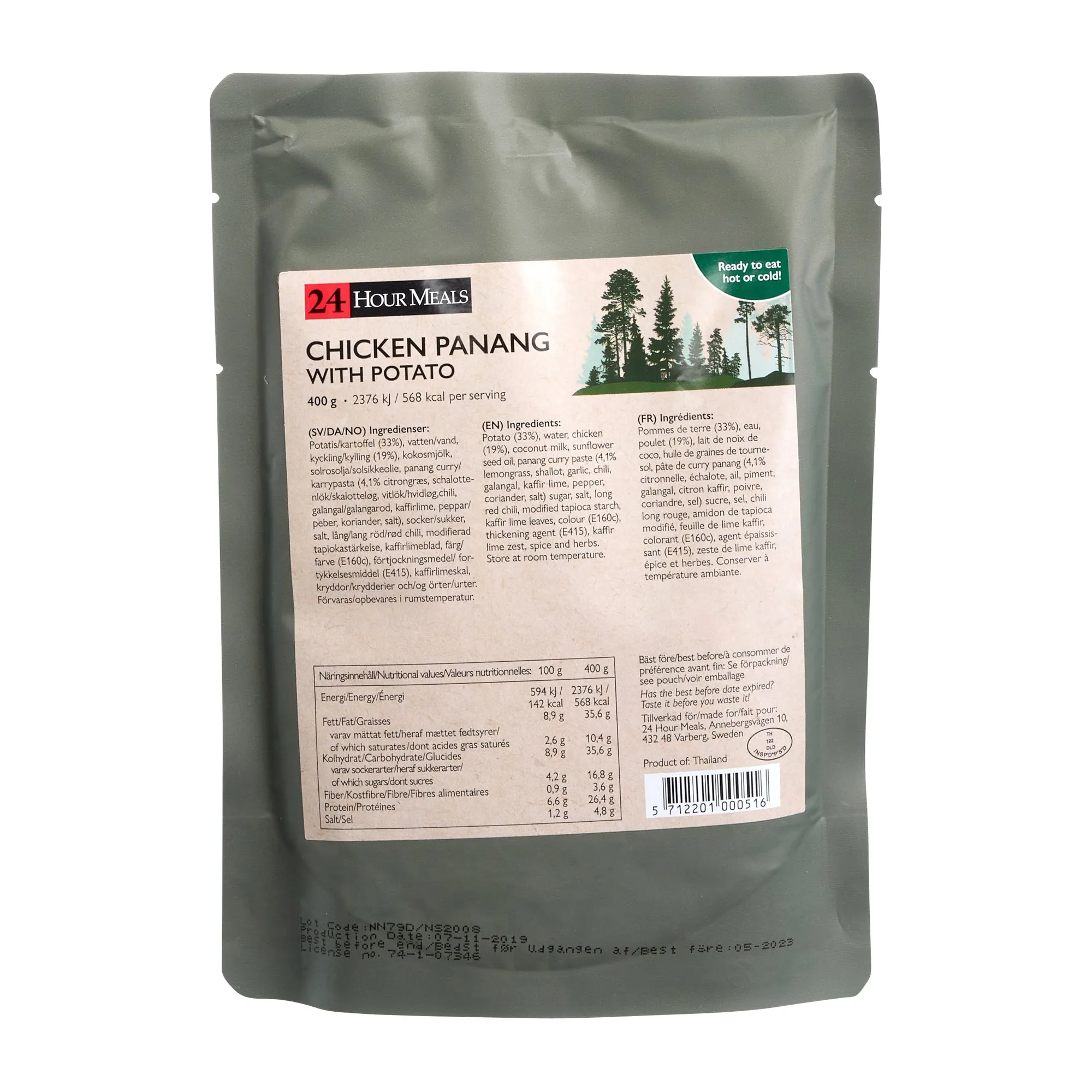 24 Hour Meals -  Hähnchen Panang mit Kartoffeln