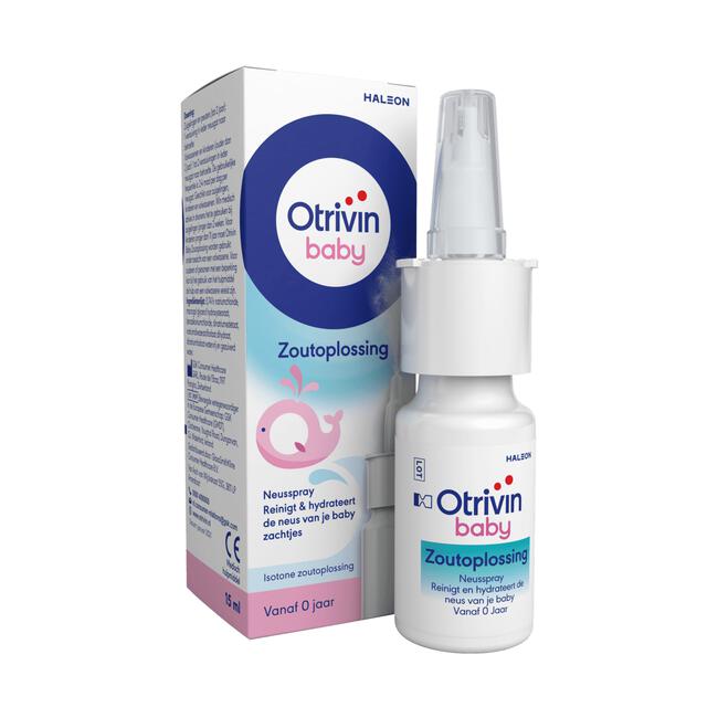 Otrivin Baby Zoutoplossing Neusspray bij een Verstopte Neus 15 ML