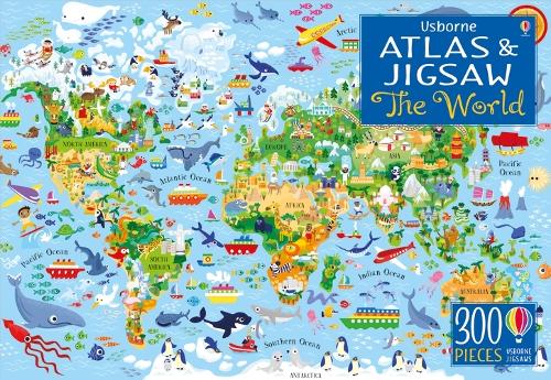 Usborne Atlas and Jigsaw The World - Usborne Book and Jigsaw (Paperback)