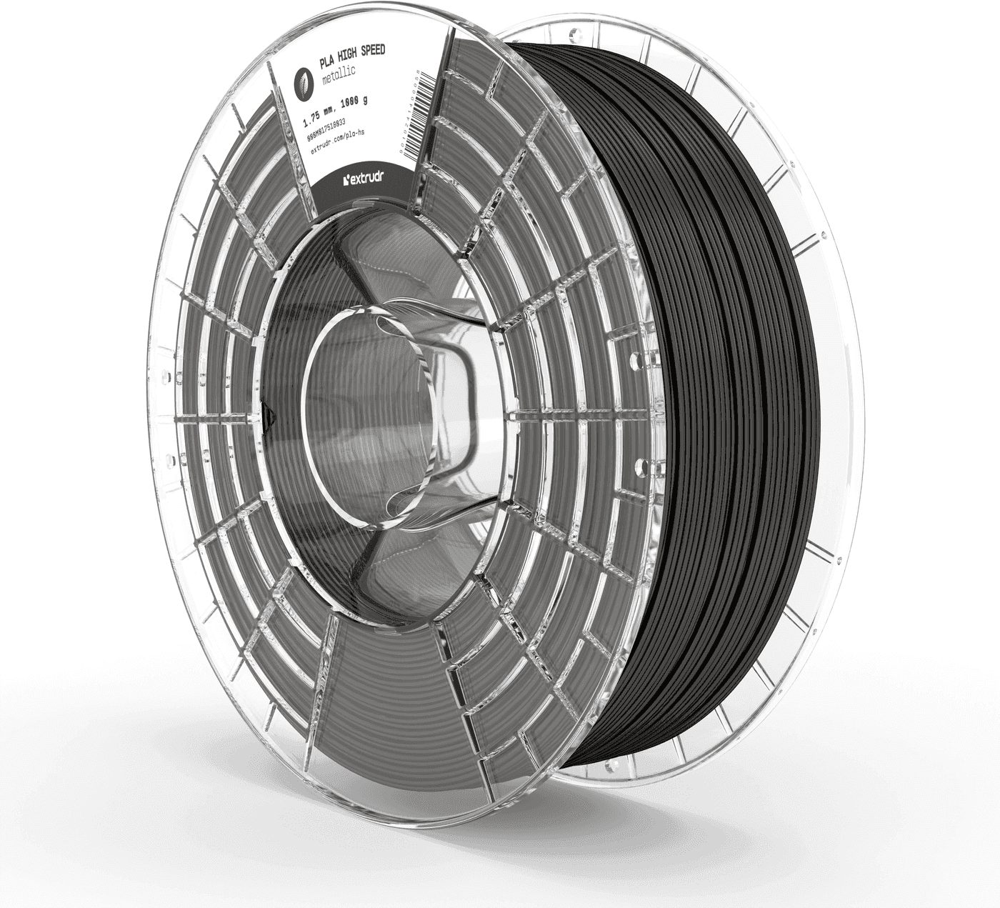 Extrudr  PLA High Speed Metallic, 1,75 mm / 1000 g    PLA HS für Druckgeschwindigkeiten bis zu 1000 mm/s in Metallic