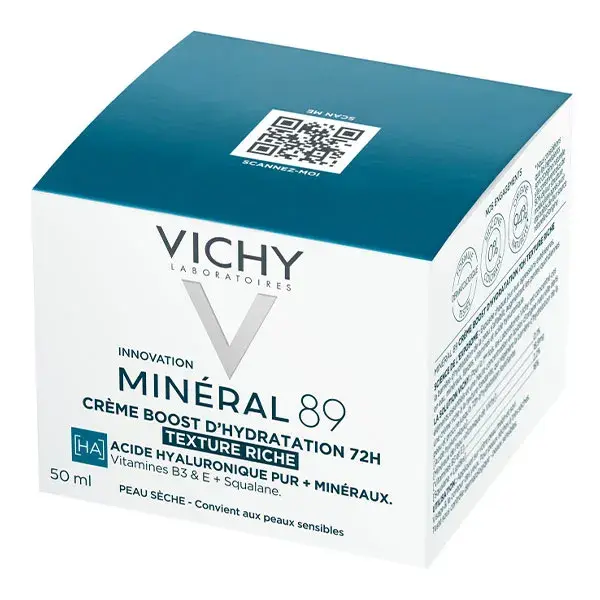 Vichy Mineral 89 Creme Hidratante 100h para Pele Seca 50ml