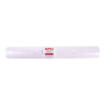 APLI Kids - Couverture de livre - Rouleau de 50 cm x 0.2 m - 80 µm - adhésif repositionnable - transparent - polypropylène