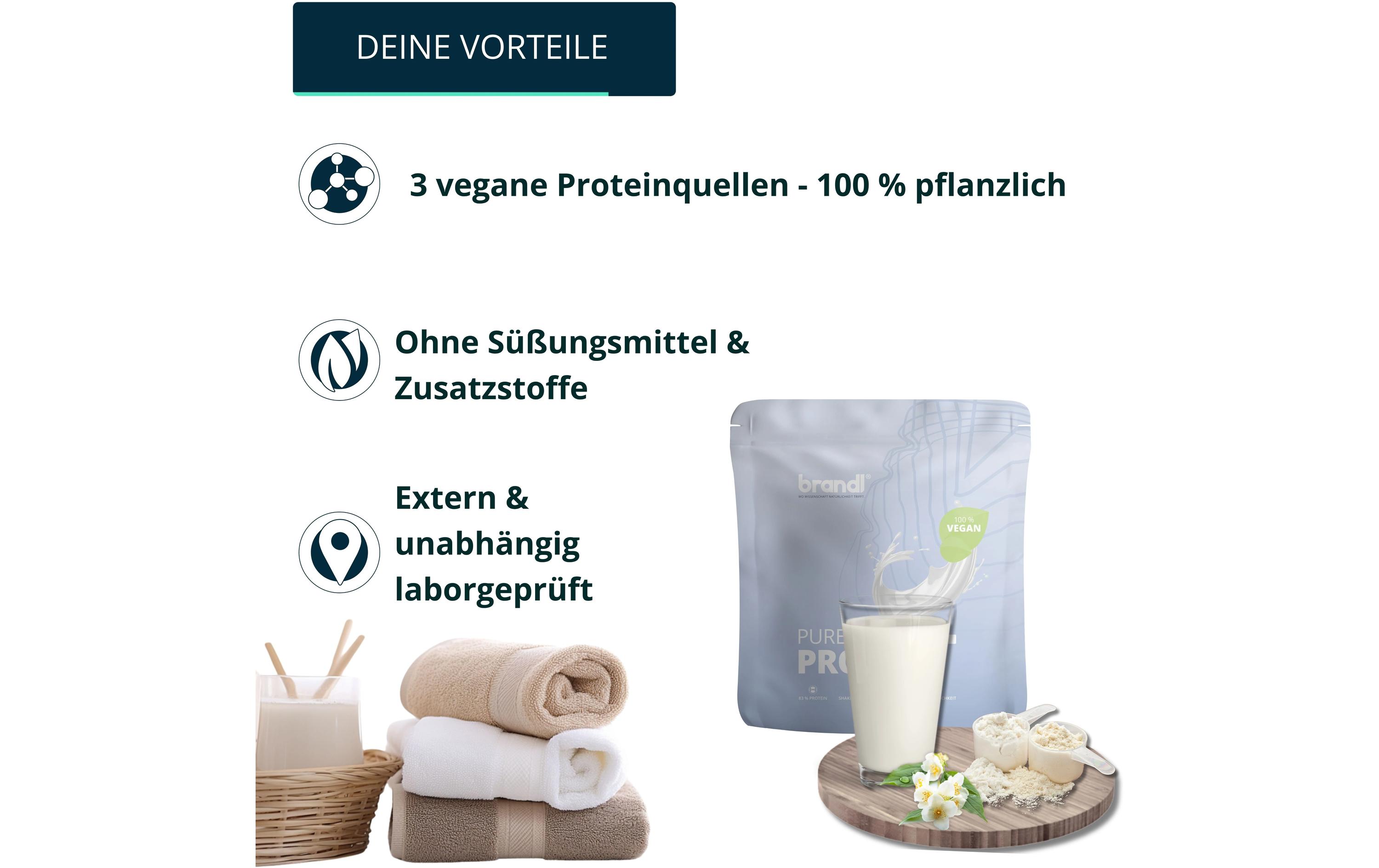 Pure Protein Vegan Neutral 1000 gWhey-Konzentrat mit authentischem, unwiderstehlichem Geschmack