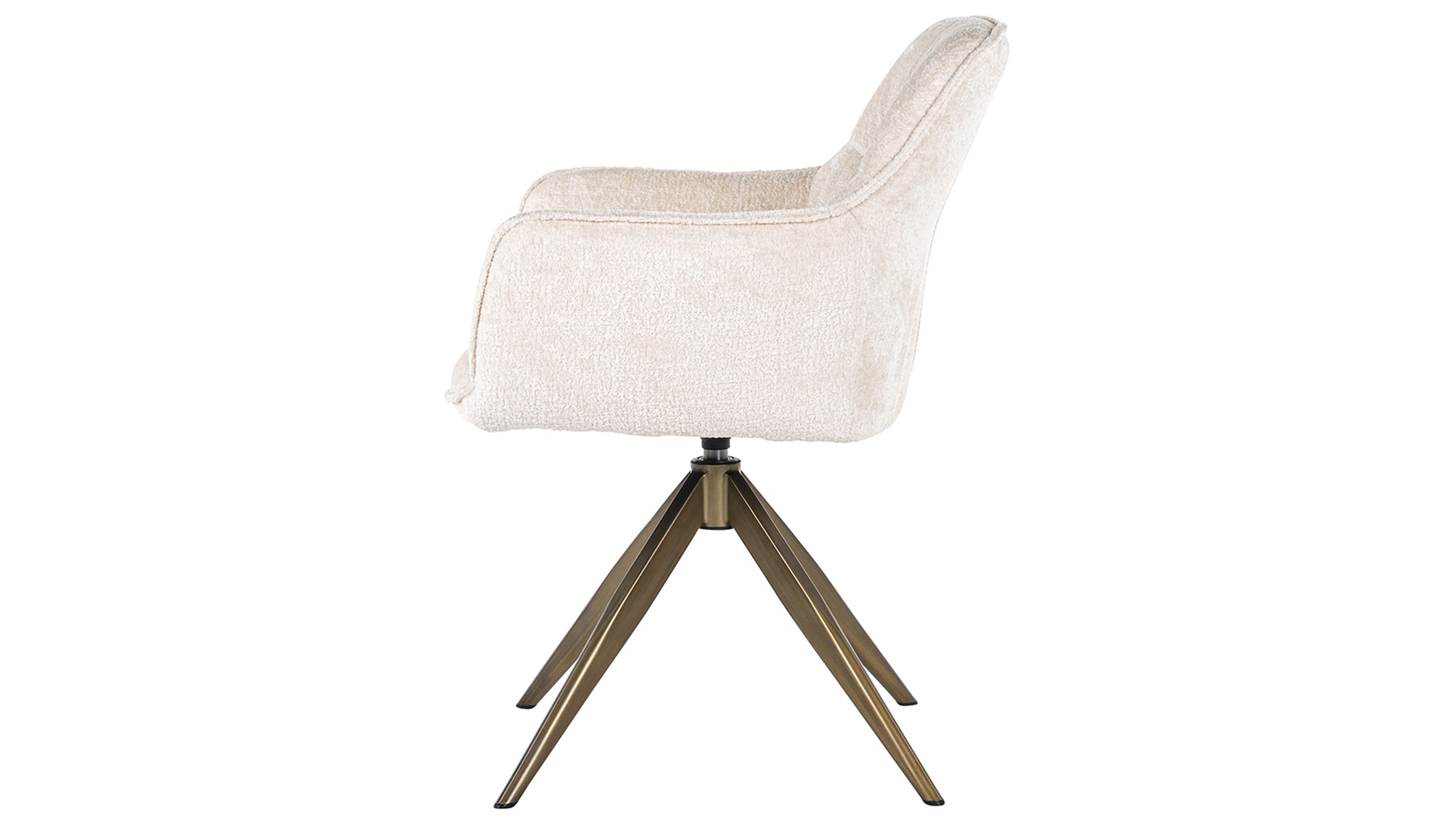 Eetkamerstoel 210891 White Chenille Aline B59 x D61 x H82 cm