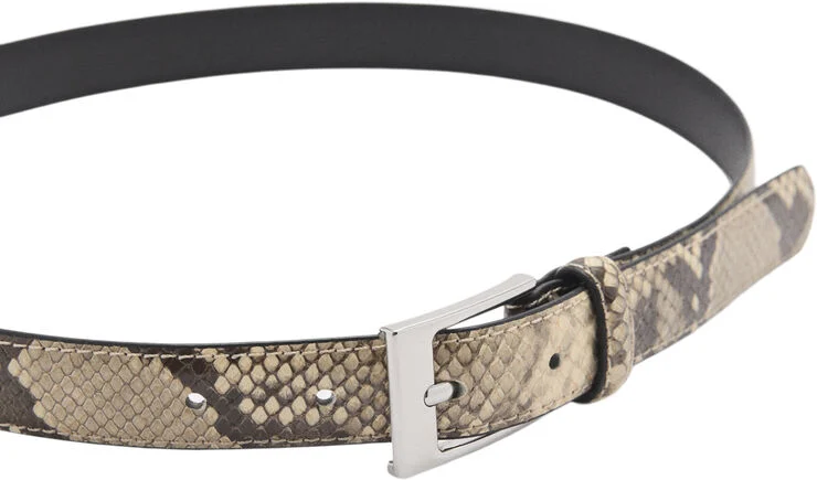 MANGO BELT. -- CROCO Light beige