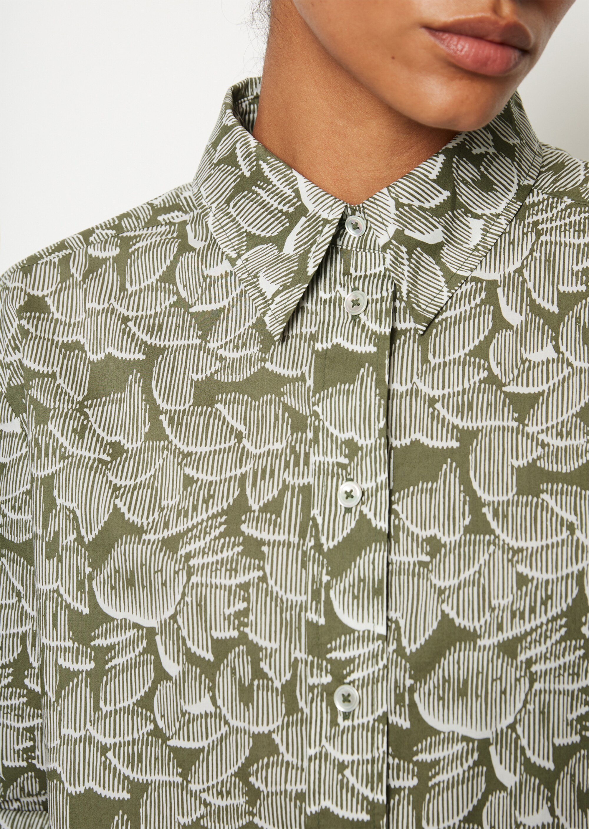Bluse A-Shape aus Papertouch-Popeline