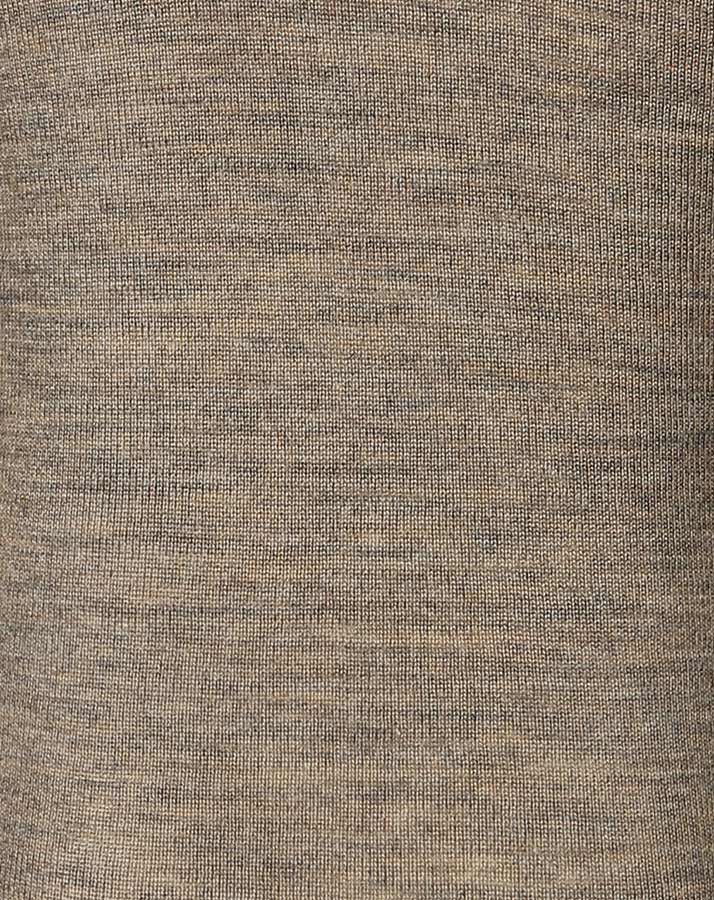 Langarmshirt mit Stehkragen NATUR in walnuss
