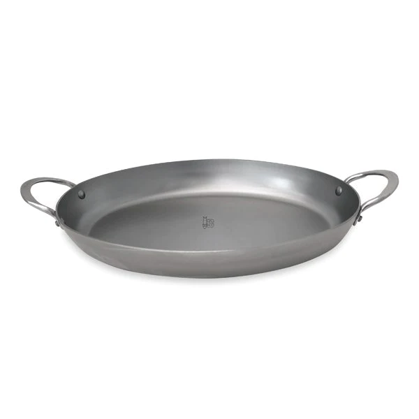 Plat XXL ovale tôle de fer blanc Minéral B ELEMENT 36 cm De Buyer
