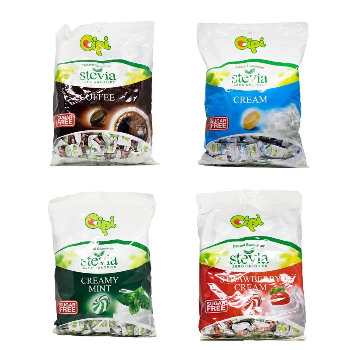 Cipi bolcher flere smage uden sukker - 1000 g