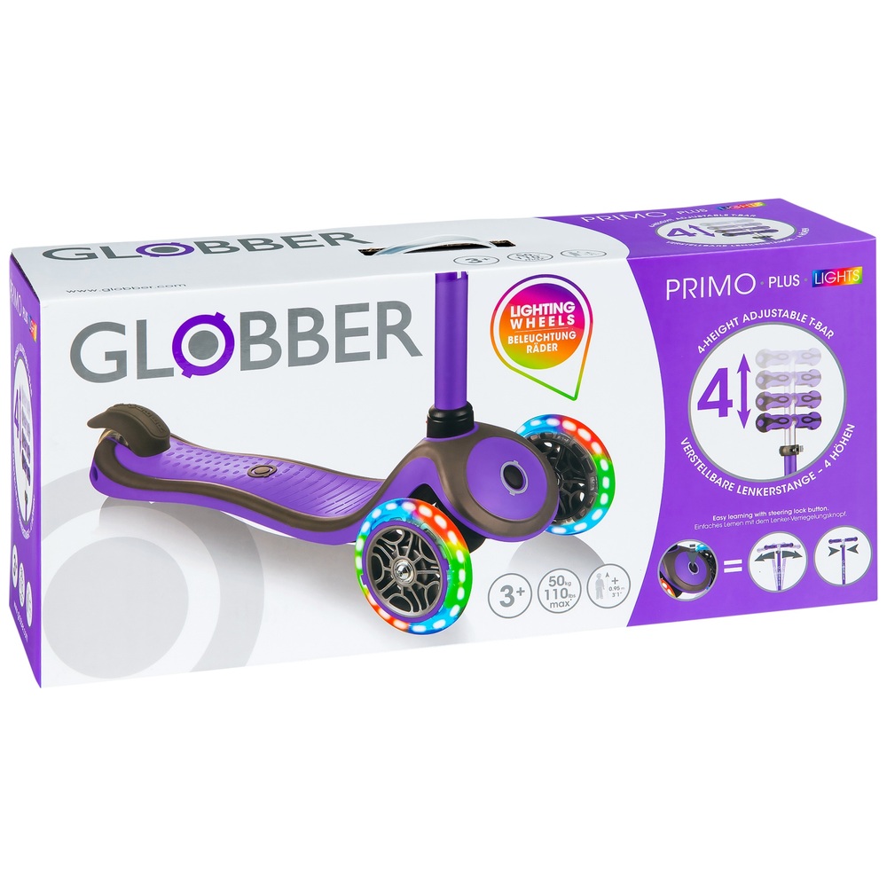 Globber PRIMO PLUS LIGHTS Lila Roller