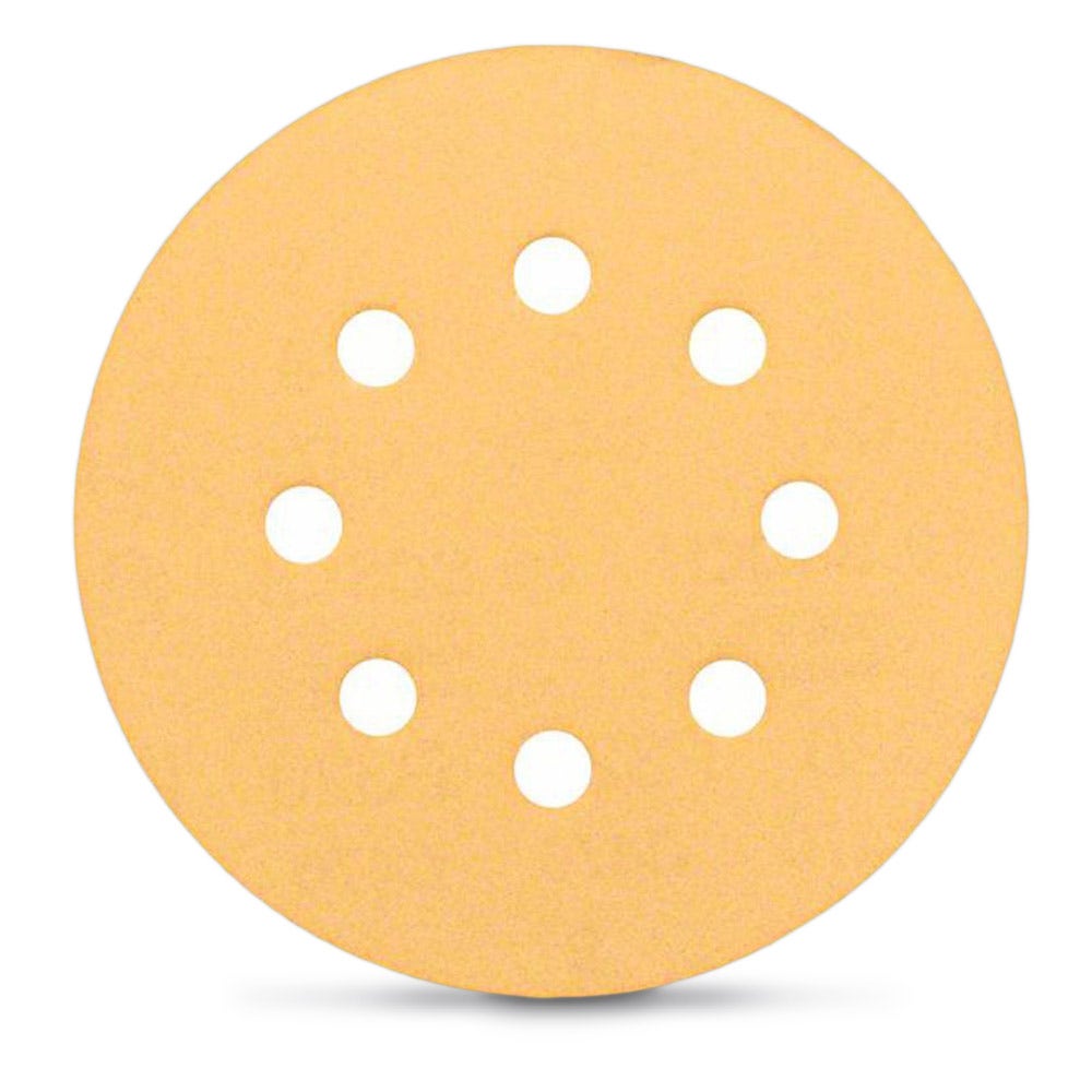 BOSCH 125mm 240-Grit 8-Hole Hook & Loop Sanding Disc for Wood & Paint - C470 - 5 Piece