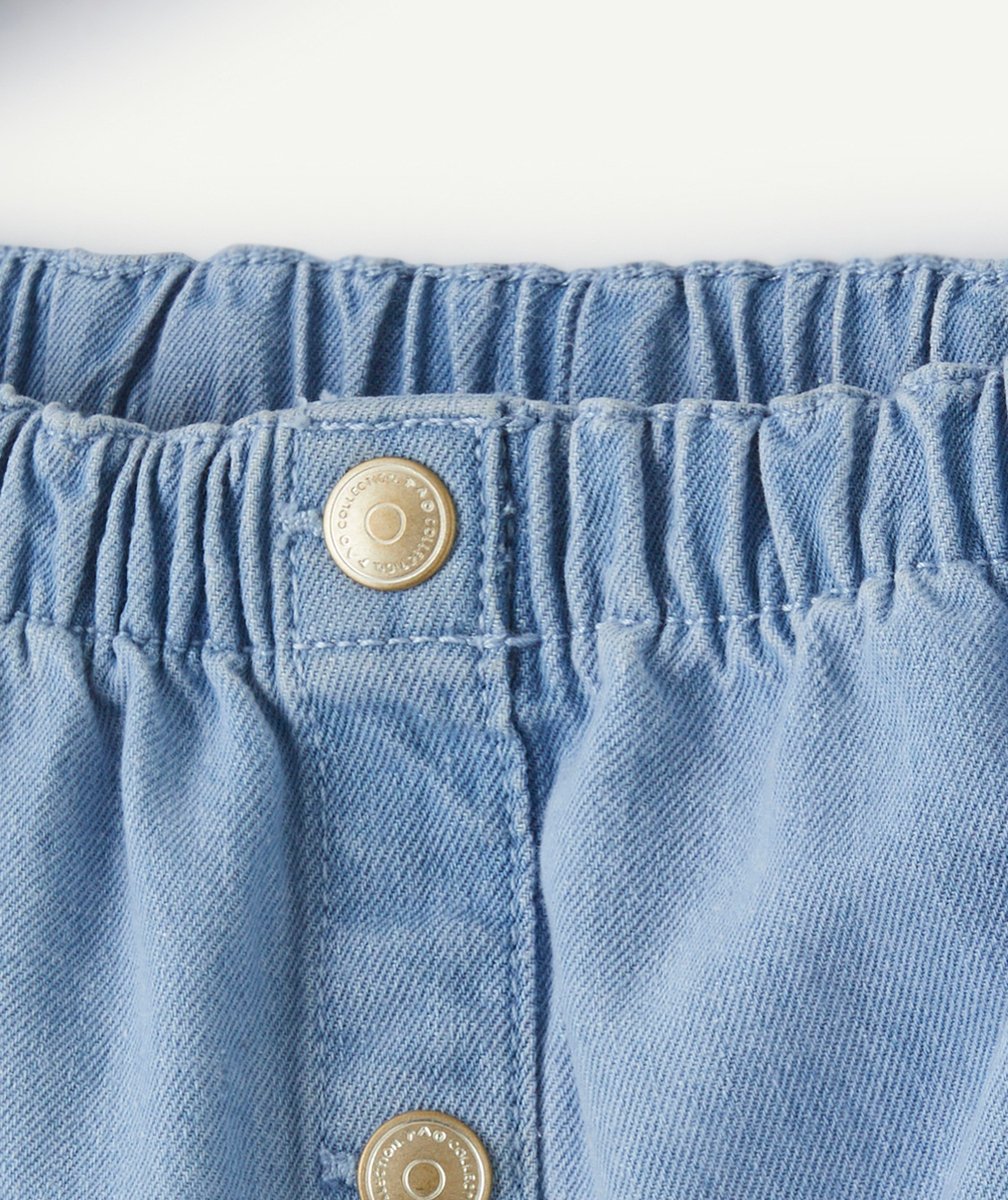 JUPE PARACHUTE FILLE EN DENIM LOW IMPACT AVEC POCHES CARGO