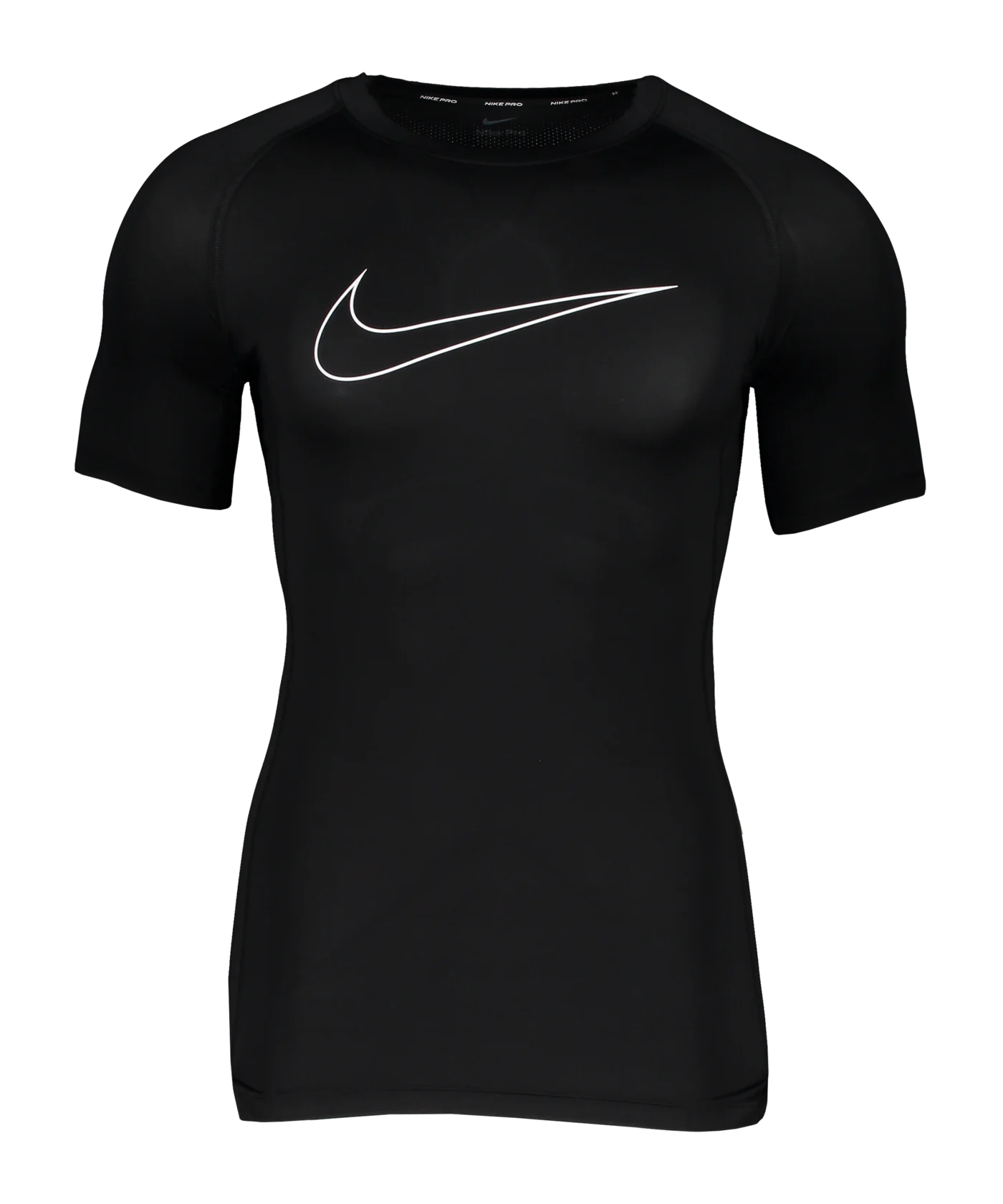 Nike Pro Shortsleeve Shirt Schwarz Weiss F010