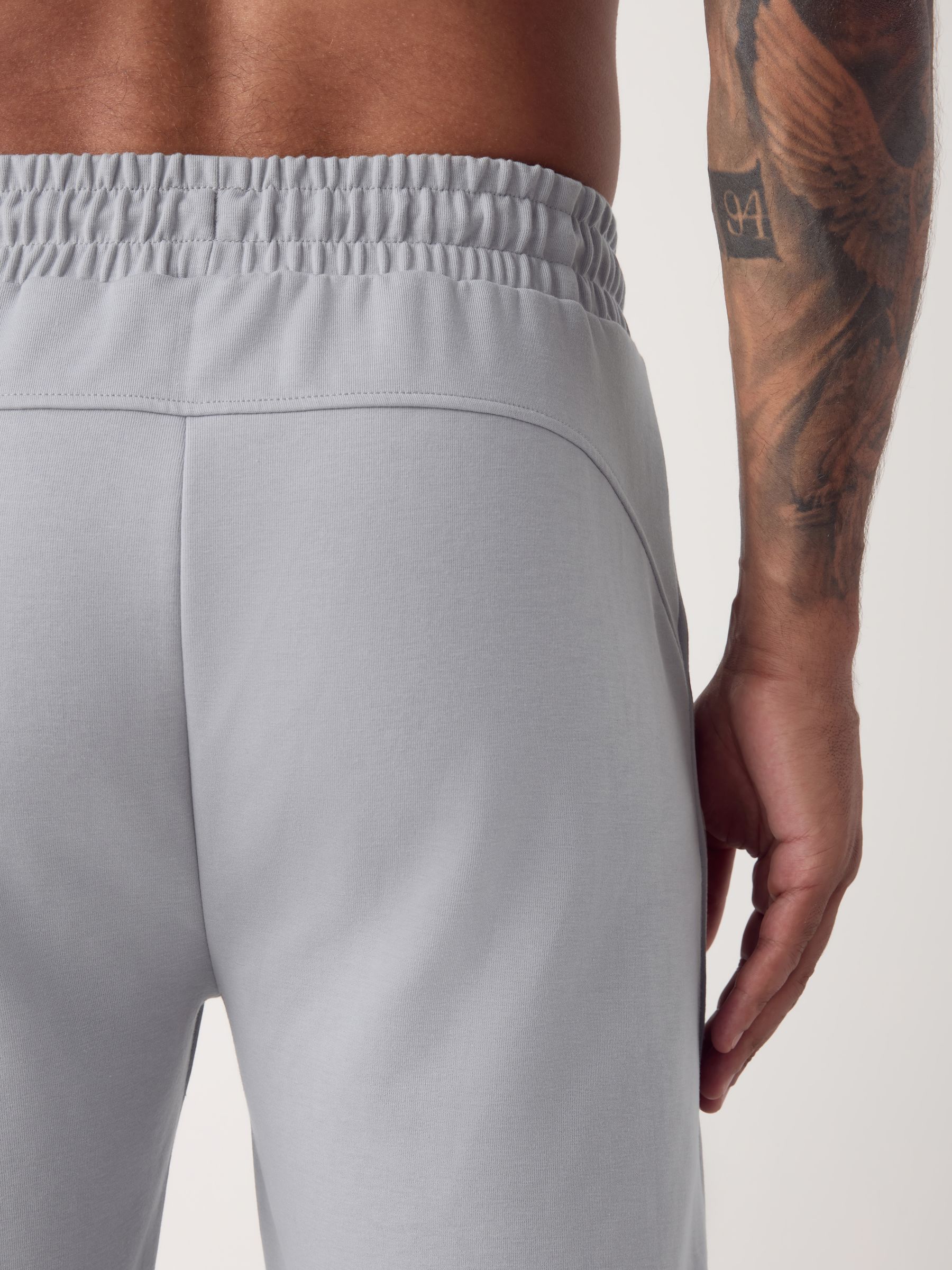Ice grey - Sport- en vrijetijdsjoggingbroek met boorden