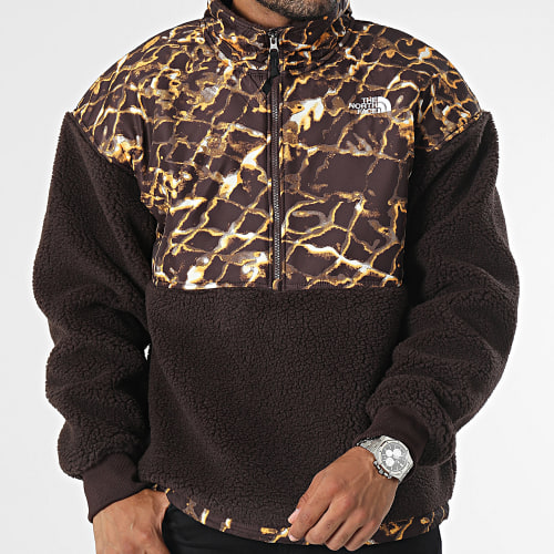 Veste Polaire Col Zippé A5IXI Marron Léopard