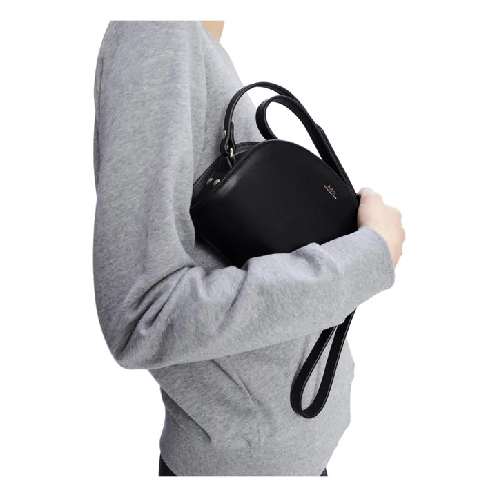 A.P.C. Sac Demi Lune Mini Cuir Lisse | Noir