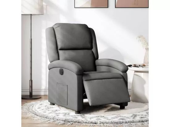 Fauteuil inclinable électrique Gris foncé Tissu