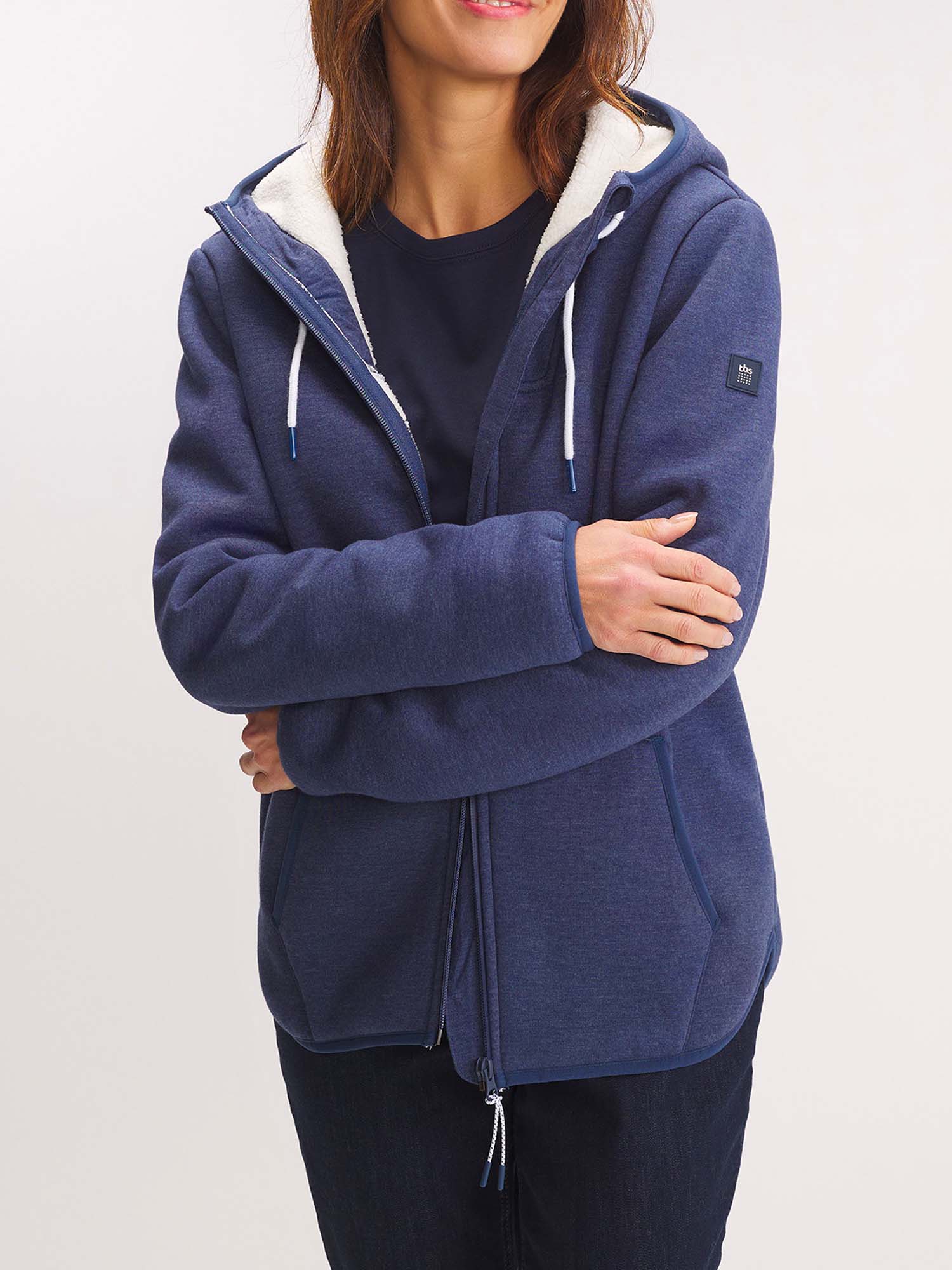 Polaire Femme Doublée Sherpa Bleu