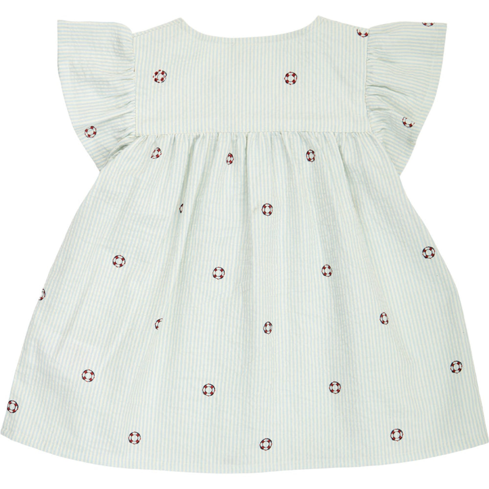 Køb Müsli Tofu/ Ocean/ Mineral Red Seersucker Stripe Flæse S/S T
