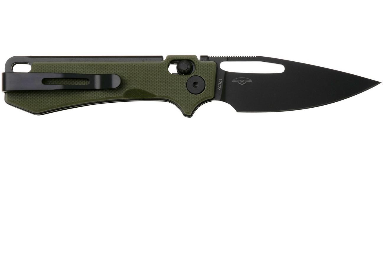 Real Steel Vis 8051GB PVD 12C27, Green G10, zakmes, Jakub Wieczorkiewicz design