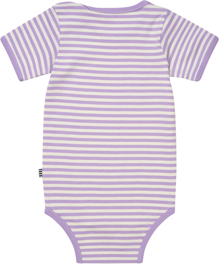 Mads Nørgaard - Copenhagen Soft Duo Striped Body Short Sleeve Off white/lavendula