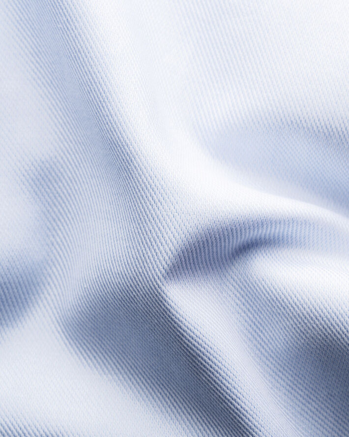 ETON Slim Fit Light Blue Melange Semi Solid Fine Twill Shirt Lyseblå