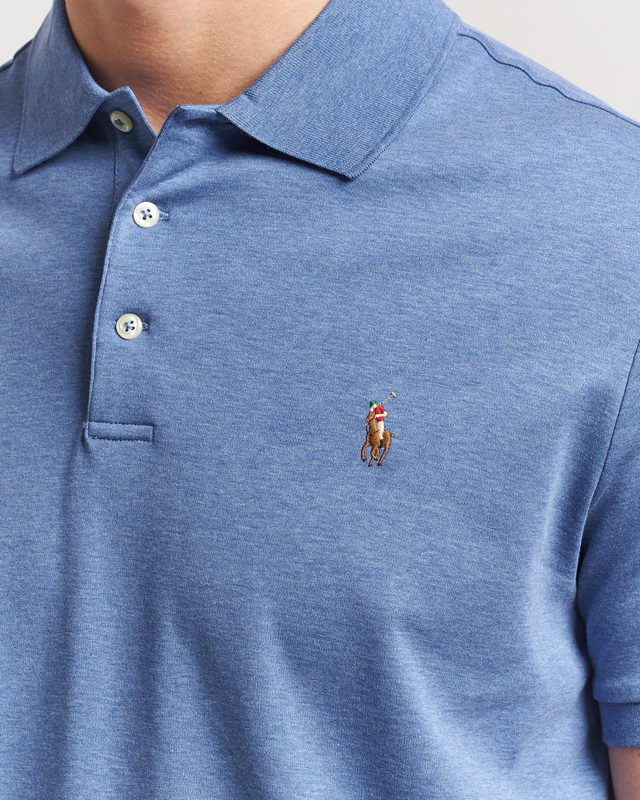 Polo Ralph Lauren Custom Slim Fit Cotton Polo Faded Royal