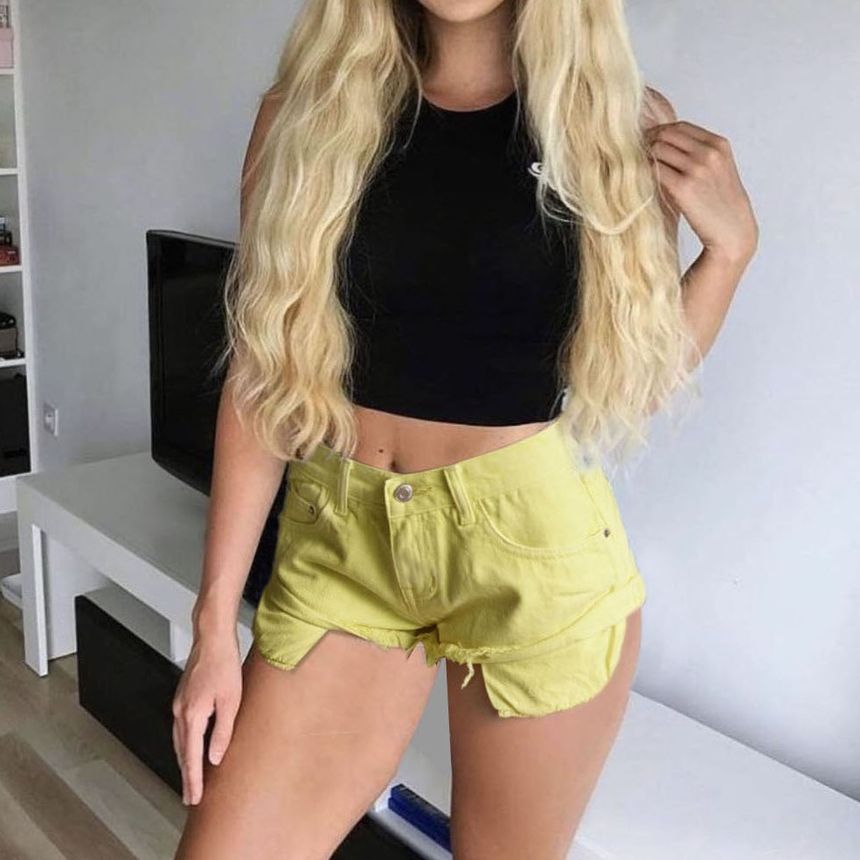 blossomgal - Lage denim hotpants
