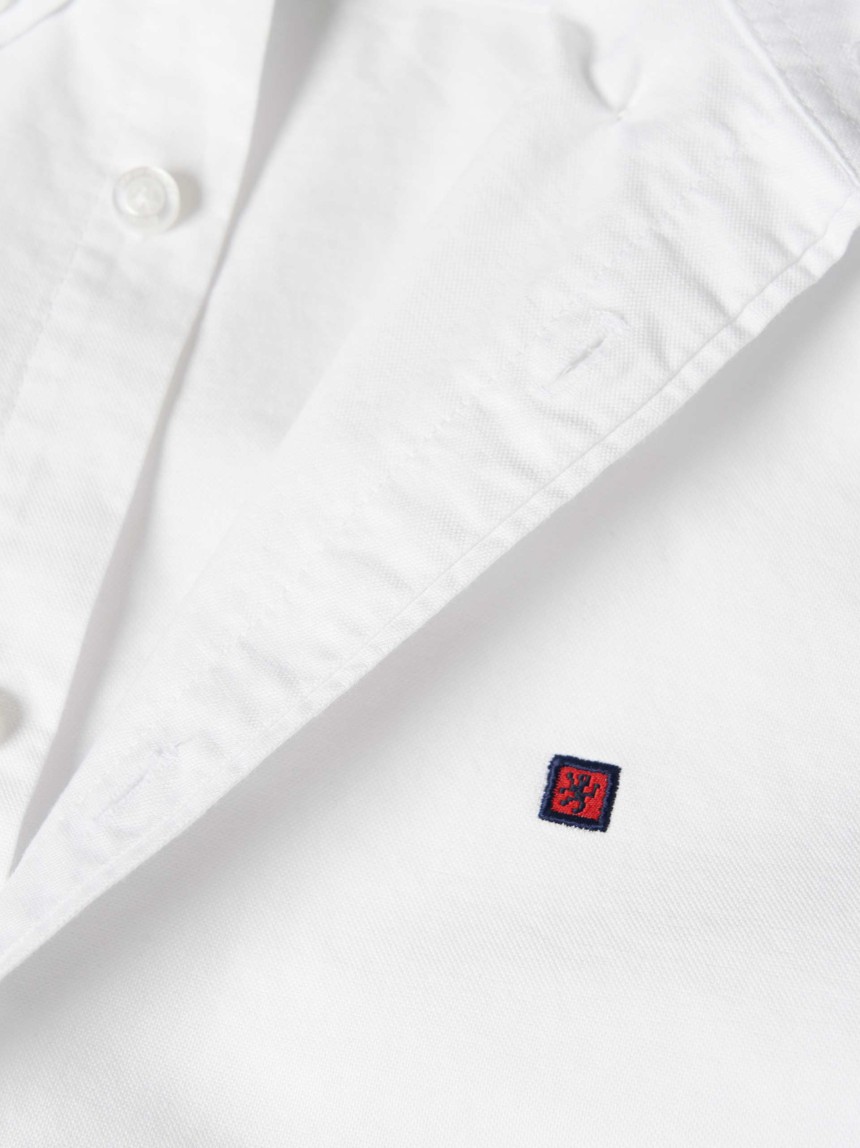 Camisa oxford regular fit em algodão