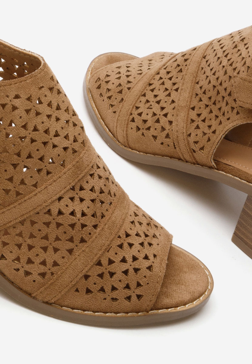 Sandales à petit talon kaki Skarlet