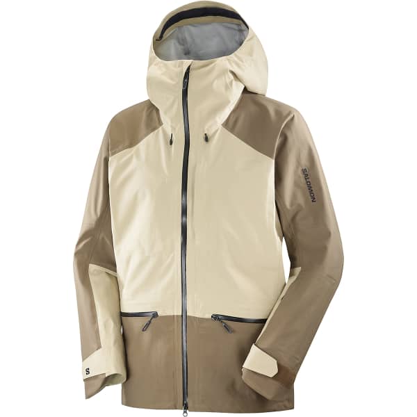 Veste de ski SALOMON ABSOLUTE 3L JKT WHITE PEPPER/SHITAKE