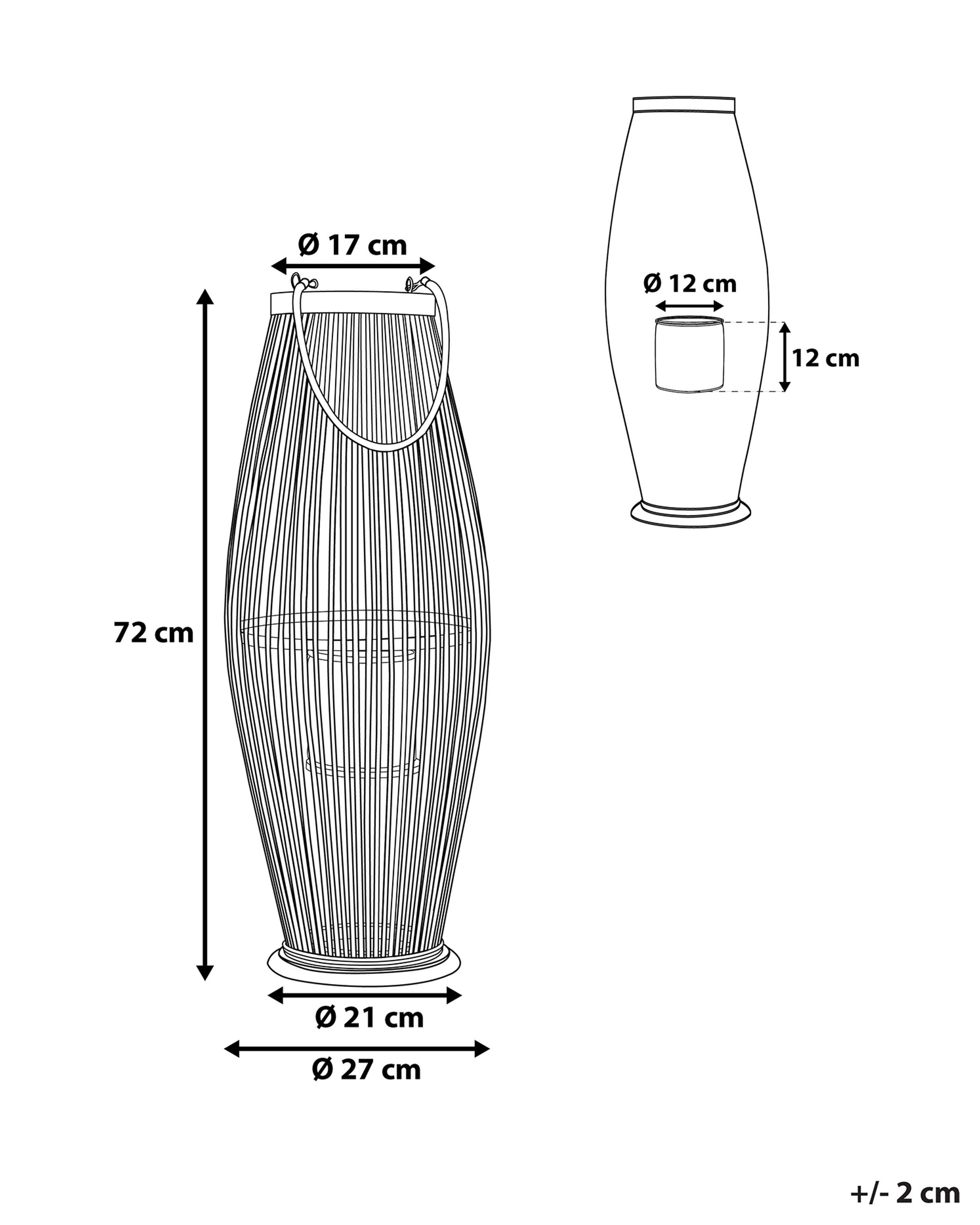 Lantaarn TAHITI Bamboehout 72 cm Natuurlijk