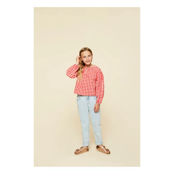 A Monday in Copenhagen Blouse Elisa Vichy Coton Bio | Rouge